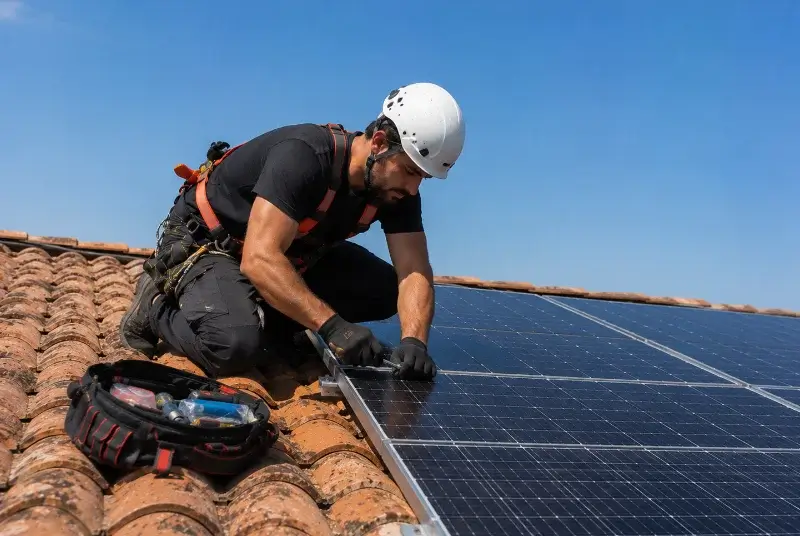 Maintenance et monitoring de panneaux solaires à la Baussaine