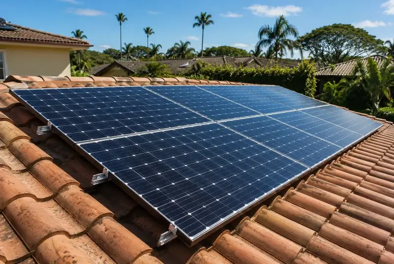 Installation de panneaux solaires à la Baussaine